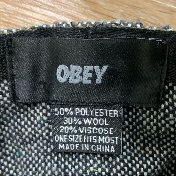 Obey Women’s Wool Blend Adjustable Herringbone Hat - Picture 10 of 11